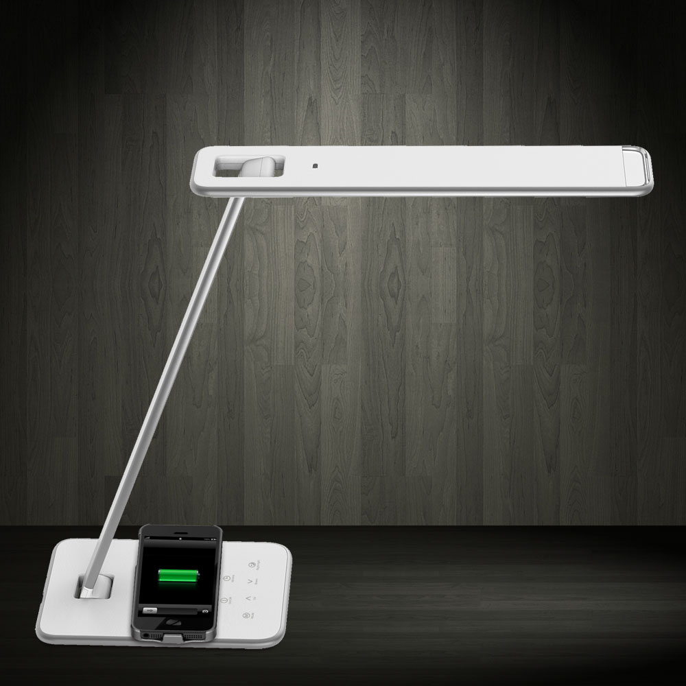 LED Smart QI wireless charging Table Lamp With light Sensor(DS516W)
